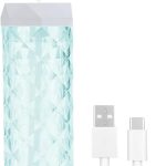 USB Desktop Crystal Humidifier 400ml with 7 Colors LED Night Light, No Noise Suitable for Home, Office, Desk, Bedroom and Babies Room and No Battery (400ml)