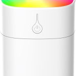Portable Mini Humidifiers for Bedroom, 400ml Aroma Diffuser for Home Personal Desktop Plant Humidifier Indoor Fragrance Aroma Diffuser with 2 Modes, Night Light and Auto-Off Small Diffuser for Car