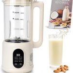 Nut Milk Maker, 8 in 1 Homemade Automatic Plant-Based Milk, Soy Milk, Almond Milk, Oat Milk, Coconut Milk & More, Multifunctional/12 Hours Timer/Auto-Clean/Room Temp/Keep Warm/Boil/Room Temp/Low-Noise