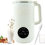 8-in-1 Automatic Soy Nut Milk Maker,40oz Soy Milk Maker for Homemade Almond,Oat,Soy Milk,Rice Paste,Complementary Food,Juice,Milk Maker Machine with Delay Start/Keep Warm/Self Clean/Boil Water (White)