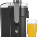 HealthSmart Juicer Machine, Compact Centrifugal Extractor, 2.4” Feed Chute for Fruits and Vegetables, Easy to Clean, BPA Free, 400W, Black and Gray (67502)