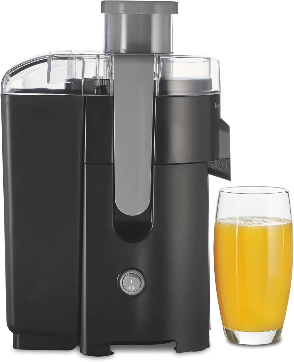 61XRiFNQn8L._AC_SL1500_.jpg HealthSmart Juicer Machine, Compact Centrifugal Extractor, 2.4” Feed Chute for Fruits and Vegetables, Easy to Clean, BPA Free, 400W, Black and Gray (67502) - Image 1