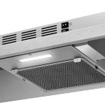 30 inch Range Hood Ducted/Ductless Convertible Stainless Steel Range Hood Under Cabinet with Rocker Button Control,Vent Hood with LED Light,2 Speed Exhaust Fan,Under Cabinet Hood,Silver
