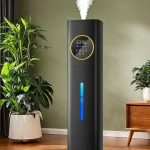 Humidifier Large Room Bedroom with Night Light, 2.1Gal(8L) Humidifiers for Home with Essential Oil Diffuser, Top Fill Whole House Cool Mist Humidifiers for Plants Baby Kids Adults(Black)