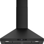 Black Range Hood 30 inch, Convertible Wall Mount Range Hood with Brushless Motor, 450 CFM, 9 Speed Fan, Soft Touch Controls, Permanent Filters, LED Lights, Charcoal Filter included