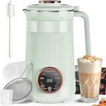 8 in 1 Automatic Nut Milk Maker,35oz Homemade Almond, Oat, Coconut, Plant Based Milks and Non Dairy Beverages, Soy Milk Machine with 10 Blades, 12 Hours Timer/Self-clean/Keep Warm/Boil Water