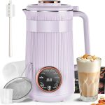 8 in 1 Automatic Nut Milk Maker,35oz Homemade Almond, Oat, Coconut, Plant Based Milks and Non Dairy Beverages, Soy Milk Machine with 10 Blades, 12 Hours Timer/Self-clean/Keep Warm/Boil Water