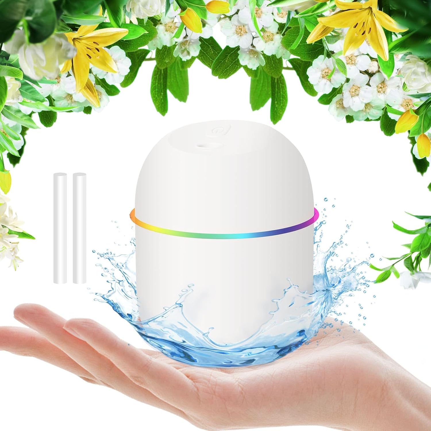 71WZTgAZVLL._AC_SL1500_.jpg Mini Humidifier for Bedroom Desk Plant Humidifiers for Houseplants, tiny/Desktop Humidifier Small, Desk/Personal/Small Humidifiers for Bedroom Plants Office-NOT RECHARGEABLE(7.44oz) - Image 1