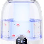 Humidifiers for Bedroom, 3L Tank for 30H 20dB Quiet Mist Time, Dual Nozzles, LED Lights, Smart Timer (2/4/8 Hours), Auto Shut-Off, Perfect for Baby and Large Rooms, (White)