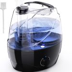 Humidifiers for Bedroom and Large Room, 2.2L Cool Mist Humidifier for Baby, 30 Hours with Whisper-Quiet Operation, Adjustable 360° Rotation Nozzle, Night Light Function, BPA Free